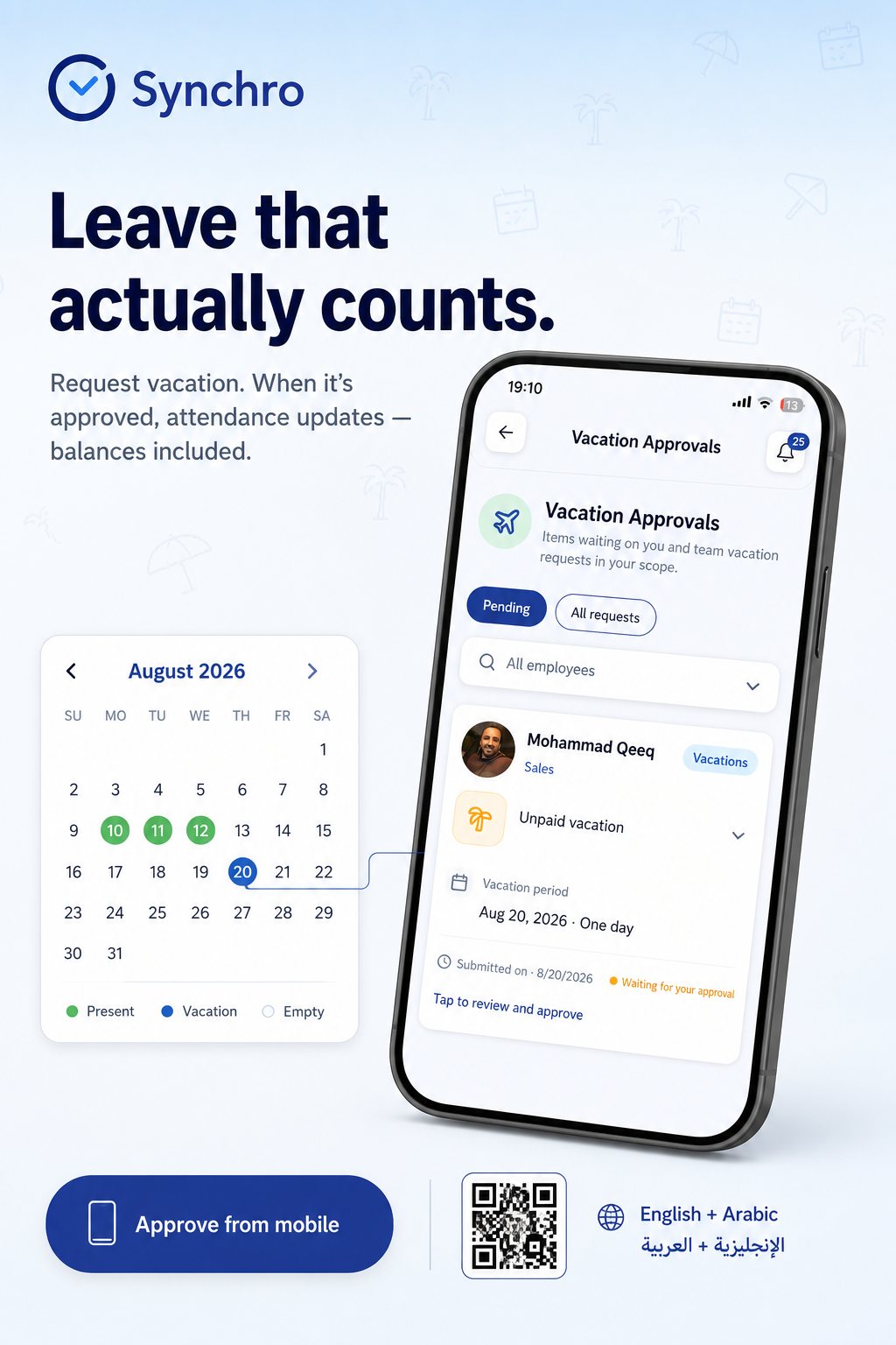 Leave that actually counts.